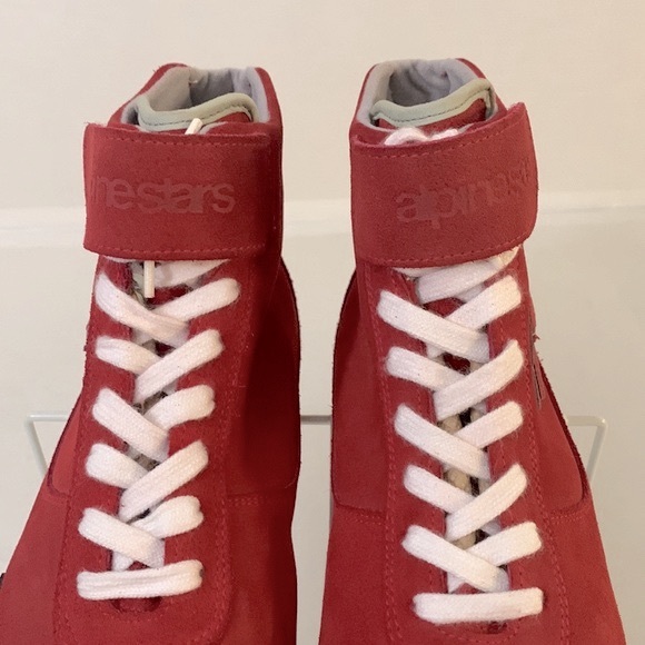 Alpinestars Y2K Red Vintage Suede Racing Boots/EUC - Picture 12 of 17